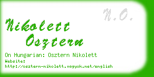 nikolett osztern business card